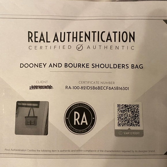 Authentic Dooney & Bourke shoulder bag in green and brown, clean w min flaws - Picture 7 of 7